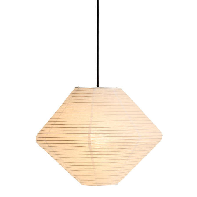 Diamond rispapirlampeskærm, Ø50 cm – Classic white